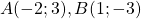 A(-2; 3), B(1;-3)