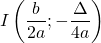 I\left(\dfrac{b}{2a}; -\dfrac{\Delta}{4a} \right)